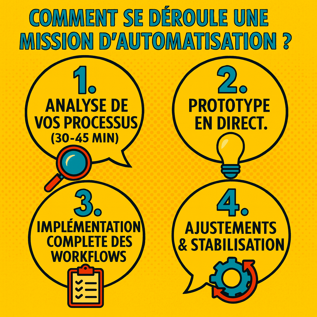 Automatisation & Workflows - Étapes d’une mission – LetsGoIA