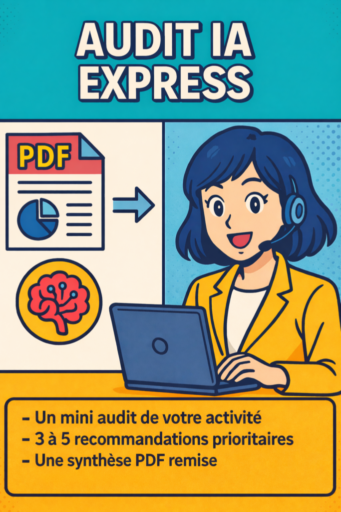 Audit IA Express LetsGoIA – mini audit de l’activité avec 3 à 5 recommandations IA et synthèse PDF immédiate.